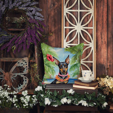 Load image into Gallery viewer, Manchester Terrier Luau Throw Pillow - 14x14 Decorative Pillow – Art for Your Home &amp; Patio