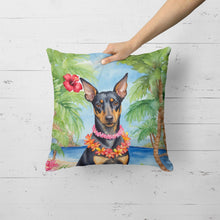 Load image into Gallery viewer, Manchester Terrier Luau Throw Pillow