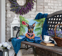 Load image into Gallery viewer, Manchester Terrier Luau Throw Pillow