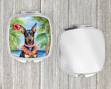 Load image into Gallery viewer, Manchester Terrier Luau Compact Mirror – Stylish Purse Mirror with Artistic Covers