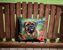 Load image into Gallery viewer, Mastiff Luau Throw Pillow - 14x14 Decorative Pillow – Art for Your Home &amp; Patio