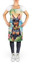 Load image into Gallery viewer, Miniature Pinscher Luau Apron – Artist-Designed Kitchen, BBQ &amp; Craft Apron