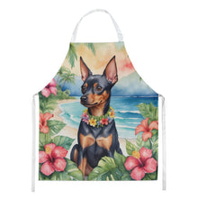 Load image into Gallery viewer, Miniature Pinscher Luau Apron – Artist-Designed Kitchen, BBQ &amp; Craft Apron