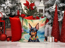 Load image into Gallery viewer, Miniature Pinscher Luau Throw Pillow - 14x14 Decorative Pillow – Art for Your Home &amp; Patio