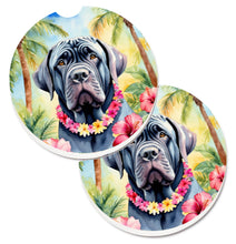 Load image into Gallery viewer, Neapolitan Mastiff Luau Car Coasters – Set of 2 - Absorbent Stone with Fun &amp; Functional Artwork