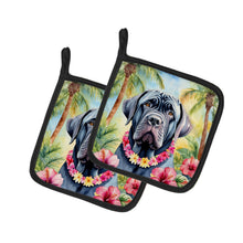 Load image into Gallery viewer, Neapolitan Mastiff Luau Pot Holders - Set of 2 Decorative Kitchen Helpers | Made in the USA