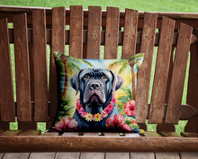 Load image into Gallery viewer, Neapolitan Mastiff Luau Throw Pillow - 14x14 Decorative Pillow – Art for Your Home &amp; Patio