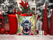 Load image into Gallery viewer, Neapolitan Mastiff Luau Throw Pillow - 14x14 Decorative Pillow – Art for Your Home &amp; Patio