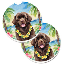 Load image into Gallery viewer, Newfoundland Luau Car Coasters – Set of 2 - Absorbent Stone with Fun &amp; Functional Artwork