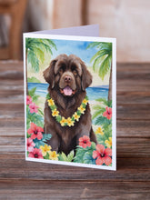 Load image into Gallery viewer, Newfoundland Luau Greeting Cards - Blank Note Cards – 8-Pack of Artist-Designed Cards with Envelopes