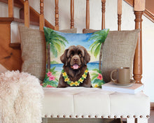 Load image into Gallery viewer, Newfoundland Luau Throw Pillow - 14x14 Decorative Pillow – Art for Your Home &amp; Patio