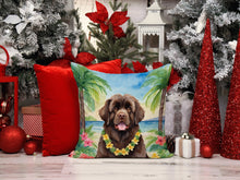 Load image into Gallery viewer, Newfoundland Luau Throw Pillow - 14x14 Decorative Pillow – Art for Your Home &amp; Patio