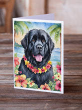 Load image into Gallery viewer, Newfoundland Luau Greeting Cards - Blank Note Cards – 8-Pack of Artist-Designed Cards with Envelopes