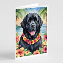 Load image into Gallery viewer, Newfoundland Luau Greeting Cards - Blank Note Cards – 8-Pack of Artist-Designed Cards with Envelopes