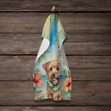 Load image into Gallery viewer, Norfolk Terrier Luau Kitchen Towel