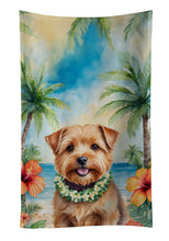 Load image into Gallery viewer, Norfolk Terrier Luau Kitchen Towel