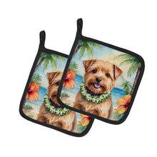 Load image into Gallery viewer, Norfolk Terrier Luau Pot Holders - Set of 2 Decorative Kitchen Helpers | Made in the USA