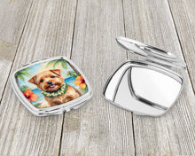 Load image into Gallery viewer, Norfolk Terrier Luau Compact Mirror – Stylish Purse Mirror with Artistic Covers