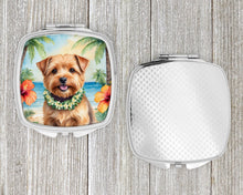 Load image into Gallery viewer, Norfolk Terrier Luau Compact Mirror – Stylish Purse Mirror with Artistic Covers