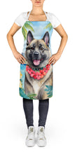 Load image into Gallery viewer, Norwegian Elkhound Luau Apron – Artist-Designed Kitchen, BBQ &amp; Craft Apron