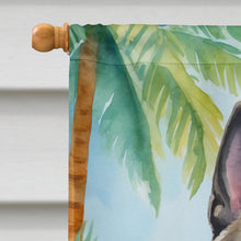 Load image into Gallery viewer, Norwegian Elkhound Luau House Flag