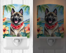 Load image into Gallery viewer, Norwegian Elkhound Luau Ceramic Night Light