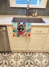 Load image into Gallery viewer, Norwegian Elkhound Luau Kitchen Towel