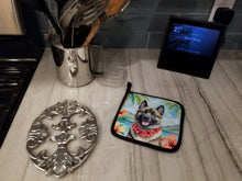 Load image into Gallery viewer, Norwegian Elkhound Luau Pot Holders - Set of 2 Decorative Kitchen Helpers | Made in the USA