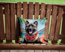 Load image into Gallery viewer, Norwegian Elkhound Luau Throw Pillow - 14x14 Decorative Pillow – Art for Your Home &amp; Patio