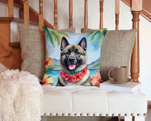 Load image into Gallery viewer, Norwegian Elkhound Luau Throw Pillow - 14x14 Decorative Pillow – Art for Your Home &amp; Patio