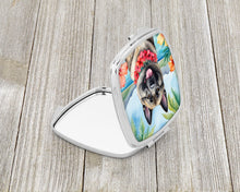 Load image into Gallery viewer, Norwegian Elkhound Luau Compact Mirror – Stylish Purse Mirror with Artistic Covers