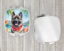 Load image into Gallery viewer, Norwegian Elkhound Luau Compact Mirror – Stylish Purse Mirror with Artistic Covers
