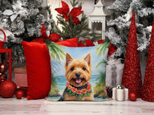 Load image into Gallery viewer, Norwich Terrier Luau Throw Pillow - 14x14 Decorative Pillow – Art for Your Home &amp; Patio