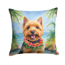 Load image into Gallery viewer, Norwich Terrier Luau Throw Pillow - 14x14 Decorative Pillow – Art for Your Home &amp; Patio