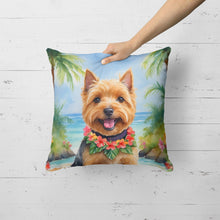 Load image into Gallery viewer, Norwich Terrier Luau Throw Pillow