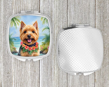 Load image into Gallery viewer, Norwich Terrier Luau Compact Mirror – Stylish Purse Mirror with Artistic Covers