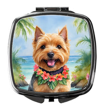 Load image into Gallery viewer, Norwich Terrier Luau Compact Mirror – Stylish Purse Mirror with Artistic Covers