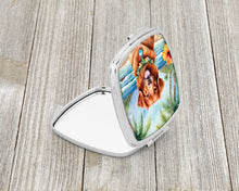 Load image into Gallery viewer, Nova Scotia Duck Tolling Retriever Luau Compact Mirror – Stylish Purse Mirror with Artistic Covers