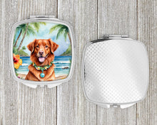 Load image into Gallery viewer, Nova Scotia Duck Tolling Retriever Luau Compact Mirror – Stylish Purse Mirror with Artistic Covers