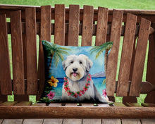 Load image into Gallery viewer, Old English Sheepdog Luau Throw Pillow - 14x14 Decorative Pillow – Art for Your Home &amp; Patio
