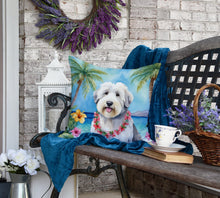 Load image into Gallery viewer, Old English Sheepdog Luau Throw Pillow