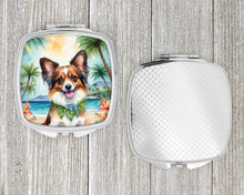 Load image into Gallery viewer, Papillon Luau Compact Mirror – Stylish Purse Mirror with Artistic Covers