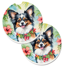 Load image into Gallery viewer, Papillon Luau Car Coasters – Set of 2 - Absorbent Stone with Fun &amp; Functional Artwork