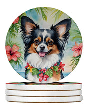 Load image into Gallery viewer, Papillon Luau Large Sandstone Coasters Pack of 4