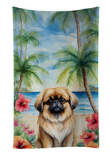 Load image into Gallery viewer, Pekingese Luau Kitchen Towel