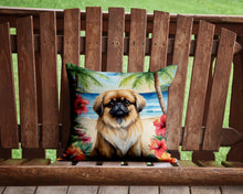 Load image into Gallery viewer, Pekingese Luau Throw Pillow - 14x14 Decorative Pillow – Art for Your Home &amp; Patio