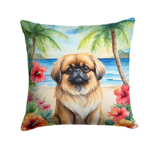 Load image into Gallery viewer, Pekingese Luau Throw Pillow - 14x14 Decorative Pillow – Art for Your Home &amp; Patio