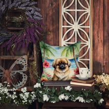 Load image into Gallery viewer, Pekingese Luau Throw Pillow