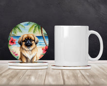 Load image into Gallery viewer, Pekingese Luau Large Sandstone Coasters Pack of 4