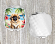 Load image into Gallery viewer, Pekingese Luau Compact Mirror – Stylish Purse Mirror with Artistic Covers